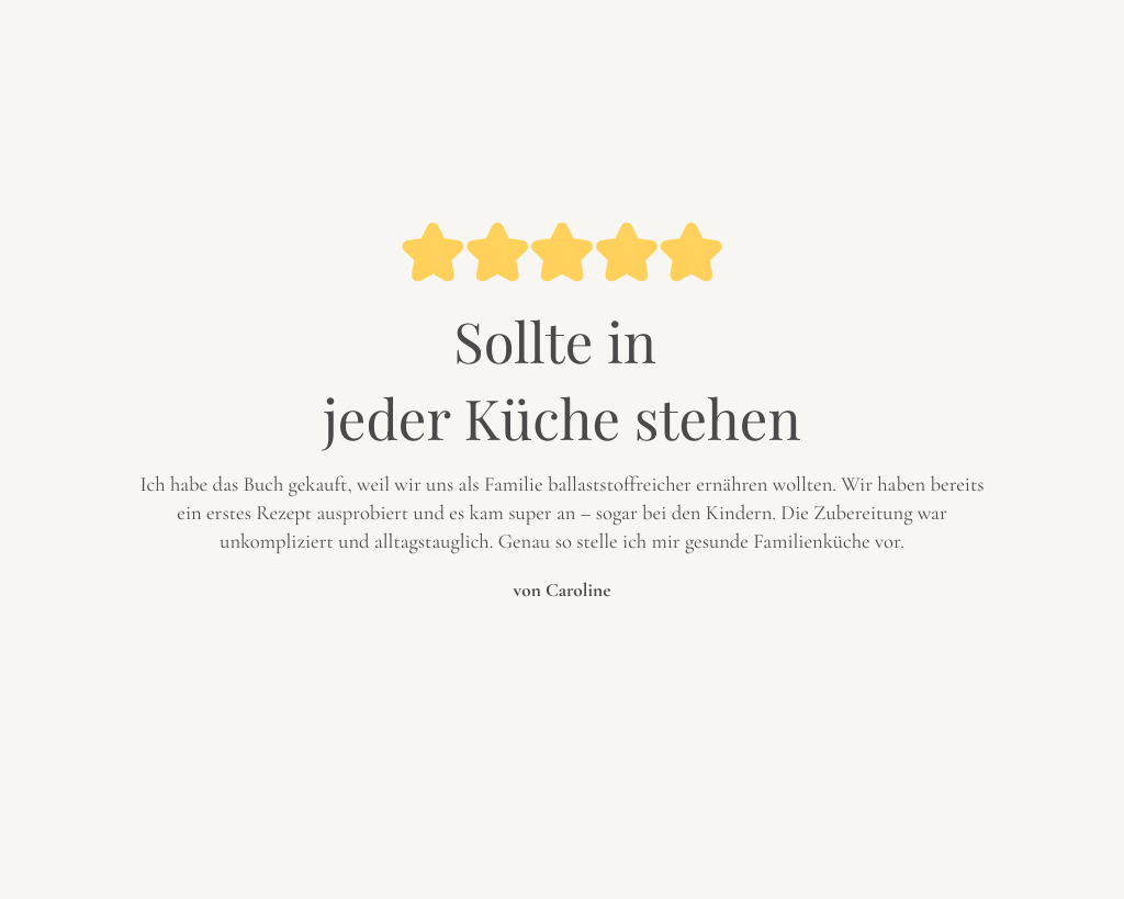 Sollte in jeder Küche stehen Bewertung 5 Sterne von Amazon